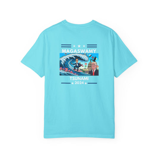 MAGASWAMY TSUNAMI 2024 [PINK/BABY BLUE] - TRUMP & VIVEK ELECTION 2024 T-SHIRT